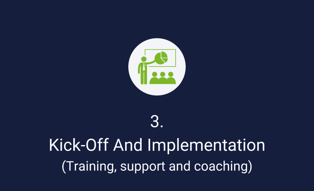 Kick off and implementation (Training,support and coaching) 2